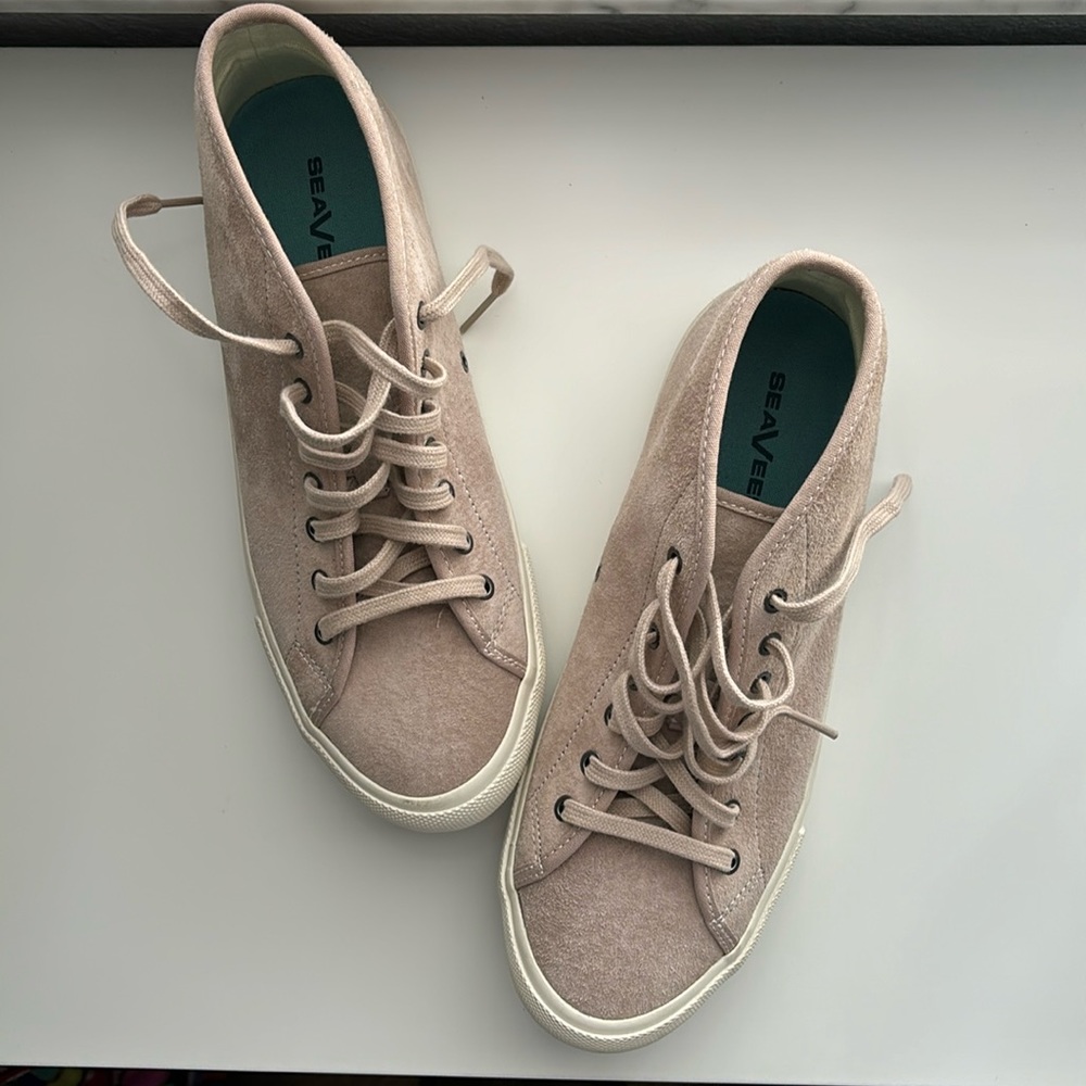 women’s pink suede seavee sneakers